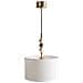 Lampadario Loky Metallo Ottone /beige - Foto miniatura 4