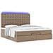 Struttura Letto Pouf con Materasso 160x200 cm Similpelle - Foto miniatura 6