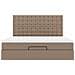 Struttura Letto Pouf con Materasso 160x200 cm Similpelle - Foto miniatura 8