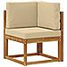 Set di divani da esterno con cuscino 7 pcs Naturale e Beige - Foto miniatura 5
