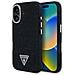 Custodia Iphone 16 In Denim Nero Con Logo Guess - Foto miniatura 1