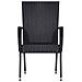 Sedie da Esterno Impilabili 2 pz in Polyrattan Nere - Foto miniatura 3