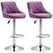 2X Sgabelli Design Lazio in Similpelle - Sedie Cucina Girevoli e Regolabili (83-104 cm) con Poggiapiedi I Sgabelli Bar Imbottiti (2 Pezzi) Viola - Foto miniatura 1