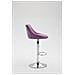 2X Sgabelli Design Lazio in Similpelle - Sedie Cucina Girevoli e Regolabili (83-104 cm) con Poggiapiedi I Sgabelli Bar Imbottiti (2 Pezzi) Viola - Foto miniatura 3