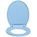 Tavoletta Wc A Chiusura Ammortizzata Blu Ovale - Foto miniatura 2