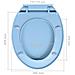 Tavoletta Wc A Chiusura Ammortizzata Blu Ovale - Foto miniatura 4