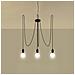 Sollux Sl. 0370 - Lampadario A Sospensione Edison 3, Moderno Led Nero Per Soggiorno, Camera Da Letto, Corridoio, Ufficio, Attacco E27 - Foto miniatura 15