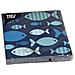 '20 tovaglioli, 3 veli, 1/4 volte, 33 cm X 33 cm, ""blue Fish, Papstar 86371 - Foto miniatura 2