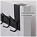 Sopra La Porta Hook Door Hanger Sopra La Porta Portasciugamani Con 6 Ganci Per Appendere Il Cappotto Cappotto Porta Hanger Gancio Del Tovagliolo Sopra Porta Coat Rack Per Gli Asciugamani Vestiti Posteriore Del Bagno Nero - Foto miniatura 2