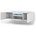 Lowboard Aura - Armadio Per Tv Da 150 Cm, Da Appendere O In Piedi, Universale, Per Tv, Credenza, Hifi (bianco Lucido Con Led)  - Foto miniatura 5