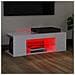Mobile Porta TV con Luci LED Bianco Lucido 90x39x30 cm - Foto miniatura 2