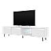 Galhad - Mobile Tv In Stile Scandinavo / Tavolino Tv Minimalista / Porta Tv Per Salotto / Luci Led / 175 Cm (bianco Opaco / Bianco Lucido)  - Foto miniatura 1