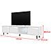 Galhad - Mobile Tv In Stile Scandinavo / Tavolino Tv Minimalista / Porta Tv Per Salotto / Luci Led / 175 Cm (bianco Opaco / Bianco Lucido)  - Foto miniatura 5