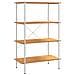 Scaffale con 4 Mensole Bianco e Rovere 80x40x130 cm - Foto miniatura 2