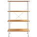 Scaffale con 4 Mensole Bianco e Rovere 80x40x130 cm - Foto miniatura 3