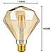 Lampadina Filamento 4 W Luce Calda E27 Diamante Color Ambra Stile Vintage - Foto miniatura 2