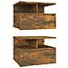 Comodini Pensili Rovere Fumo 2pz 40x31x27 Cm Legno Multistrato - Foto miniatura 1