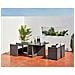 Salotto Da Giardino A Incasso 4 Posti Resina Intrecciata Grigio/bianco Miami - Foto miniatura 2