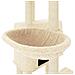 Albero Per Gatti Con Tiragraffi In Sisal Crema 122 Cm - Foto miniatura 6