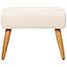 Sgabello Takoma Bouclé Beige Chiaro - Foto miniatura 2