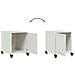 Comodino Bianco 36x39x43,5 cm in Acciaio - Foto miniatura 3