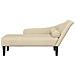 Chaise Longue Con Cuscini Crema In Tessuto - Foto miniatura 3