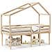 Letto A Soppalco Con Tetto 90x200 Cm In Legno Di Pino - Foto miniatura 2