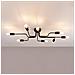 Lampadario Vector 8 Nero Sl. 1448 - Industriale Lampade Da Soffitto Nero 15.5x103x56 Cm - Foto miniatura 8