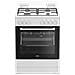 CUCINA 60X60 FELETTR VENTILATO 4F BIANCO CLASSE A COPERCHIO VETRO - Foto miniatura 1