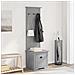 Mobiletto Da Ingresso Con Ganci Bodo Grigio 50x40x157 Cm - Foto miniatura 7