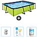 Piscina Fuori Terra - Rettangolo - 300x200x65 Cm - Groen - Include Accessori Coordinati Cb73 - Foto miniatura 1