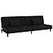 Divano Letto a 2 Posti con 2 Cuscini Nero in Velluto - Foto miniatura 1