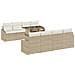 Set di Divani da Giardino 9 Pezzi con Cuscini Beige Polyrattan - Foto miniatura 1