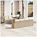 Set di Divani da Giardino 9 Pezzi con Cuscini Beige Polyrattan - Foto miniatura 3