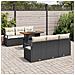 Set divani da giardino  7 pezzi con cuscini Rattan nero, Divano giardino  per 2 persone con spazio stoccaggio e cuscini Rattan nero - Foto miniatura 3