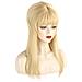 Fvcent Parrucca In Stile Vintage Retro Liscia Bionda Con Frangia Circonferenza 50 Cm - Foto miniatura 3