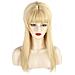 Fvcent Parrucca In Stile Vintage Retro Liscia Bionda Con Frangia Circonferenza 50 Cm - Foto miniatura 1
