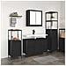 Set di mobili per il bagno 3 pcs Rovere nero 36 x 35 x 165 cm - Foto miniatura 2