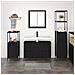 Set di mobili per il bagno 3 pcs Rovere nero 36 x 35 x 165 cm - Foto miniatura 4