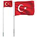 Asta e Bandiera Turchia 5,55 m Alluminio - Foto miniatura 1