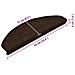 Tappetini per scale autoadesivi 30 pz 65x21x4 cm marrone semicircolari grandi - Foto miniatura 8