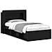 Telaio del letto con storage con testiera Nero 90 x 200 cm - Foto miniatura 1
