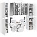 Set di mobili per il bagno 6 pcs Bianco - Foto miniatura 3