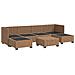 7 pz Set Lounge in Rattan con Cuscini GENDT Rattan naturale - Foto miniatura 5