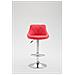 2X Sgabelli Design Lazio in Similpelle - Sedie Cucina Girevoli e Regolabili (83-104 cm) con Poggiapiedi I Sgabelli Bar Imbottiti (2 Pezzi) Rosso - Foto miniatura 2