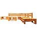 Set Divani Da Giardino Su Pallet 6pz Marrone Miele Legno Fsc - Foto miniatura 2