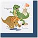 Amscan - 20 Tovaglioli Di Carta Grandi Dinosauri - Foto miniatura 1