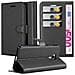 Custodia Compatibile Con Meizu Mx4 In Nero Carbone - Coperchio Protettiva Con Chiusura Magnetica, Funzione Stand E Tasca Per Le Carte - Foto miniatura 1