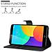 Custodia Compatibile Con Meizu Mx4 In Nero Carbone - Coperchio Protettiva Con Chiusura Magnetica, Funzione Stand E Tasca Per Le Carte - Foto miniatura 4