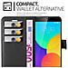 Custodia Compatibile Con Meizu Mx4 In Nero Carbone - Coperchio Protettiva Con Chiusura Magnetica, Funzione Stand E Tasca Per Le Carte - Foto miniatura 5